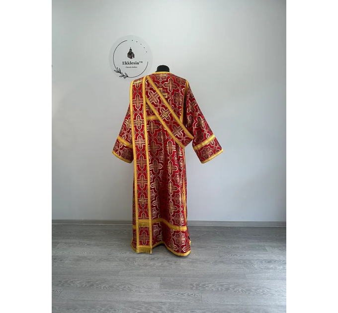 Deacon's set in brocade - Sticharion and orar - Orthodox Liturgical priest set