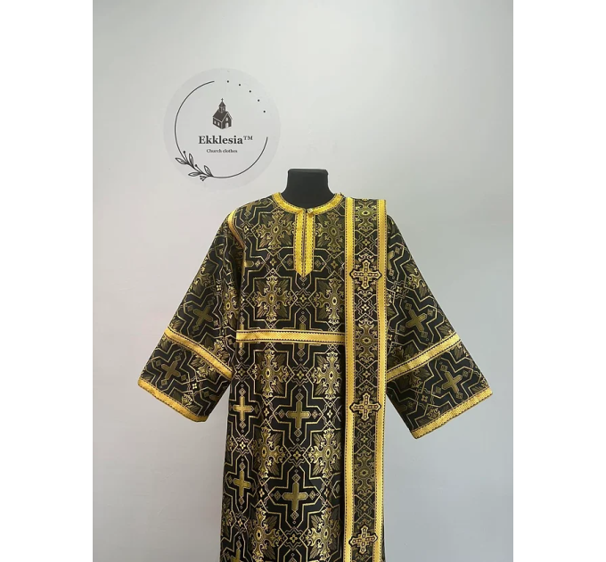 Deacon's set in brocade - Sticharion and orar - Orthodox Liturgical priest set