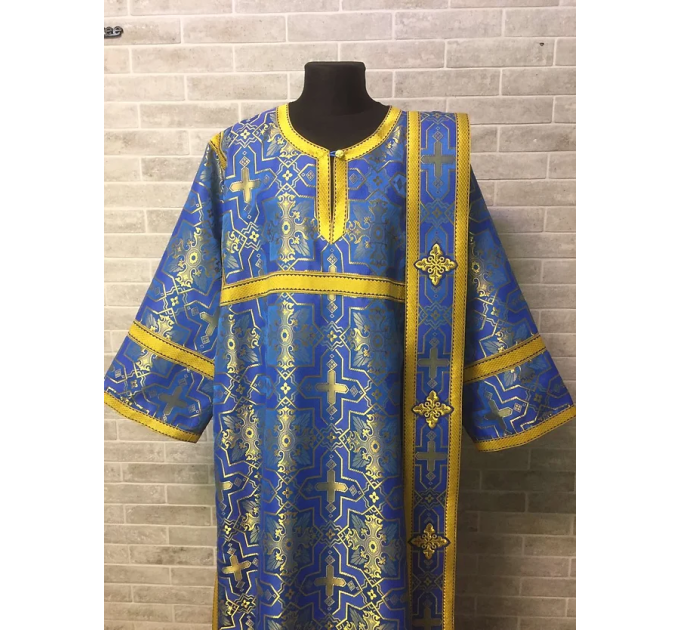 Deacon's set in brocade - Sticharion and orar - Orthodox Liturgical priest set