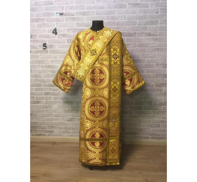 Vestment for protodeacon/deacon - Orthodox liturgical decon's clothes in brocade