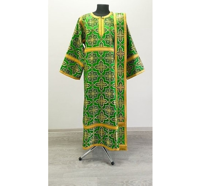 Deacon's vestment set - Sticharion and orar - Orthodox Liturgical set with cuffs