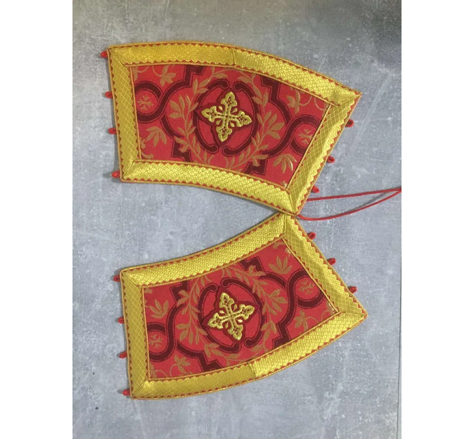 Protodeacon's liturgical vestment -Orthodox stikharion and double orar and cuffs