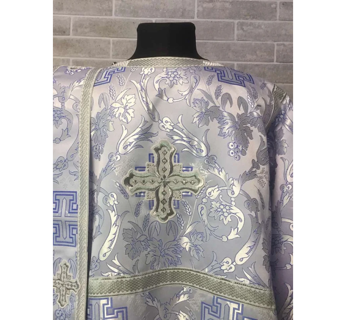 White vestment for deacon - Stichar and orar in white-gold brocade