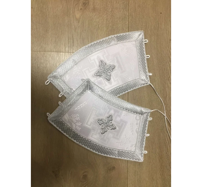 White vestment for deacon - Stichar and orar in white-gold brocade