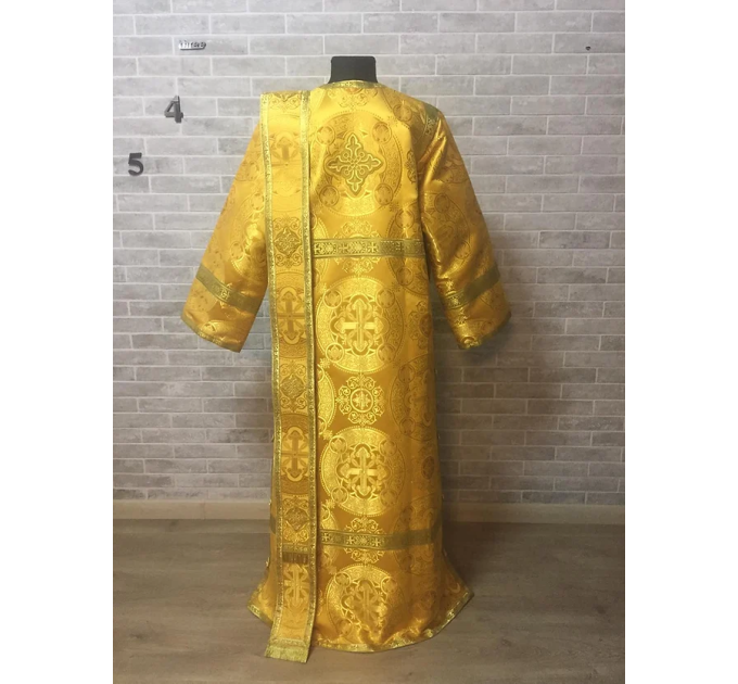 Deacon vestments set in metallic brocade - Protodeacon's sticharion in metallic