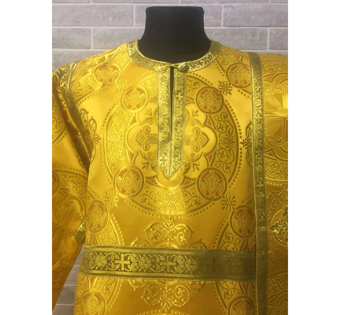 Deacon vestments set in metallic brocade - Protodeacon's sticharion in metallic