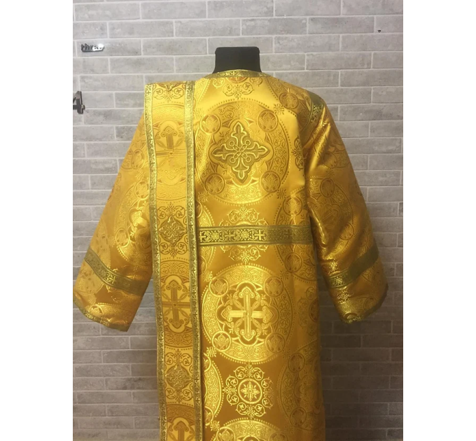 Deacon vestments set in metallic brocade - Protodeacon's sticharion in metallic