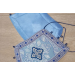 Light blue deacon's sticharion with icon on the back - Orthodox Vestment -Clergy
