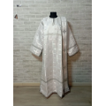 White/silver Deacon's sticharion - Yellow/maroon Orthodox Vestment - Deacons set