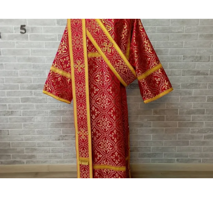 Sticharion for deacon with orar - Deacon's alb - Orthodox Liturgical clothes