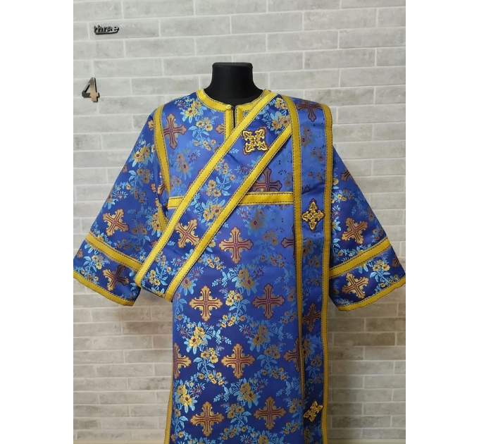 Sticharion for protodeacon in floral print - Deacon vestments set - Deacon's alb