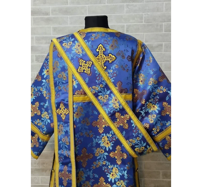 Sticharion for protodeacon in floral print - Deacon vestments set - Deacon's alb