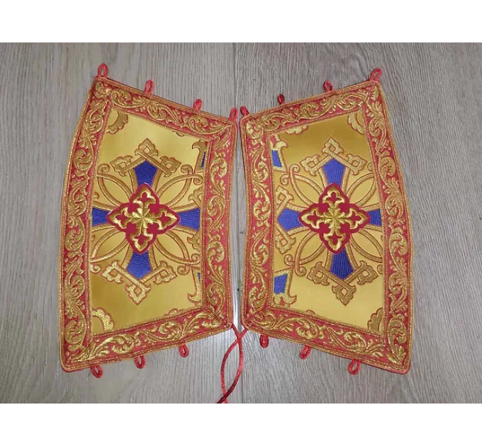 Protodeacon's vestments set in metallic brocade - sticharion orar in metallic