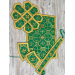 Church vestment with Holy Spirit icon - Greek style priest vestment on brocade