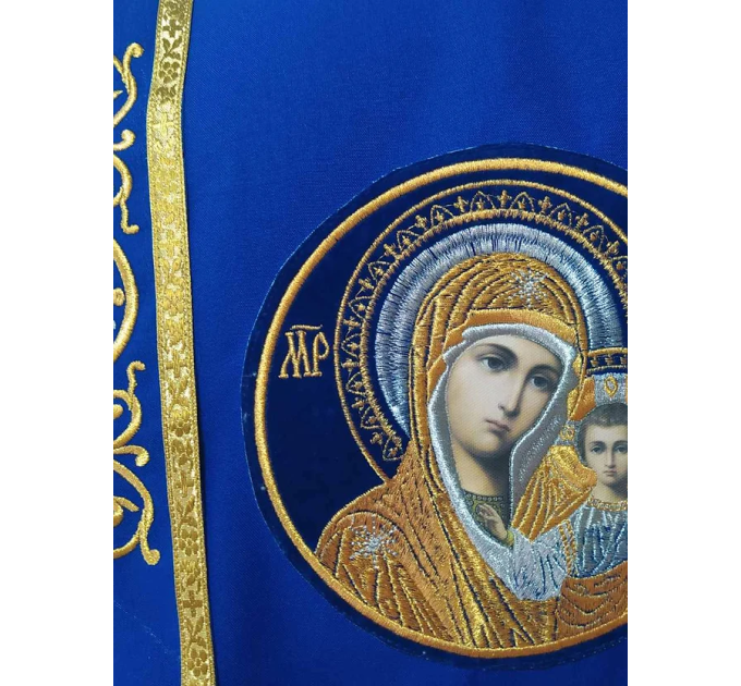 Deacon vestments set with single orarion with the icon of the Virgin - Deacon's