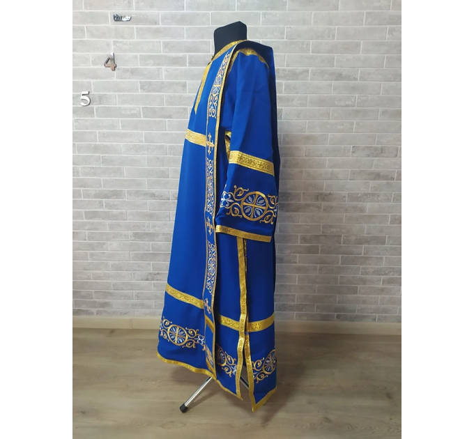 Deacon vestments set with single orarion with the icon of the Virgin - Deacon's