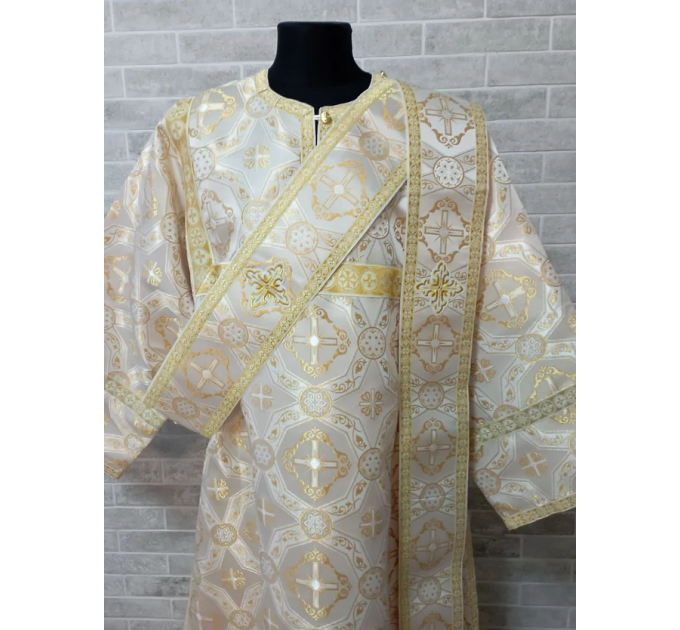 Sticharion for protodeacon - Deacon's alb - Orthodox Liturgical clothes brocade