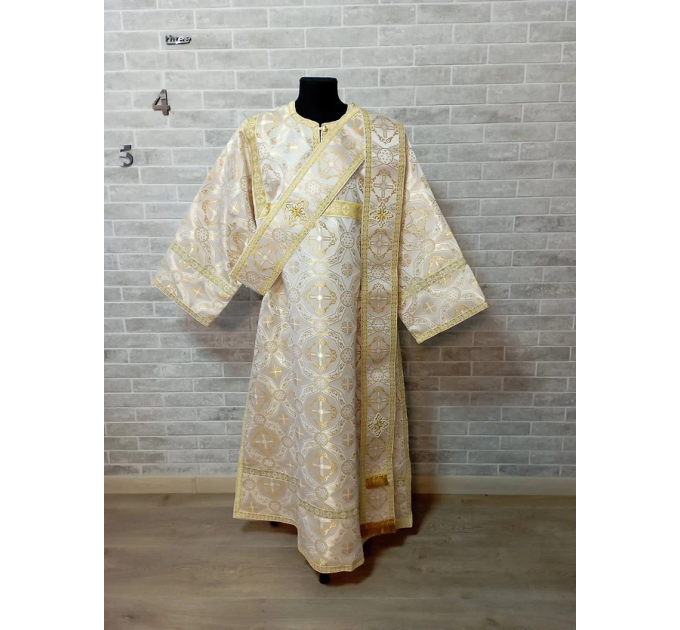Sticharion for protodeacon - Deacon's alb - Orthodox Liturgical clothes brocade