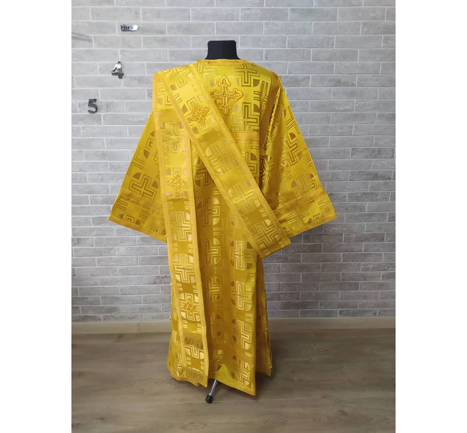 Yellow protodeacon's sticharion - Orthodox Vestment - Deacon's set of vestments