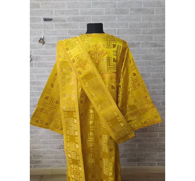 Yellow protodeacon's sticharion - Orthodox Vestment - Deacon's set of vestments