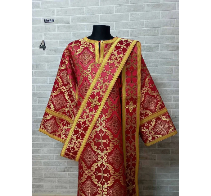 Green Sticharion for protodeacon - Deacon's alb - Orthodox Liturgical stichar