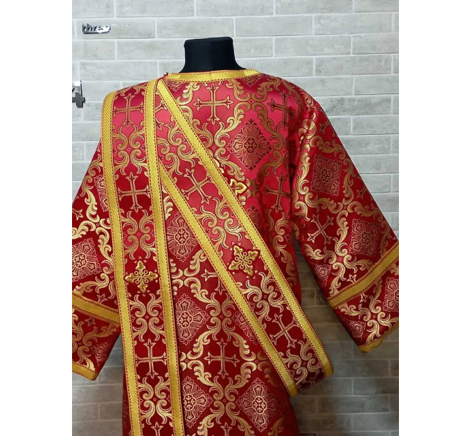 Green Sticharion for protodeacon - Deacon's alb - Orthodox Liturgical stichar