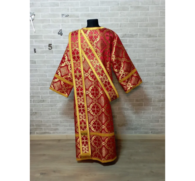 Green Sticharion for protodeacon - Deacon's alb - Orthodox Liturgical stichar