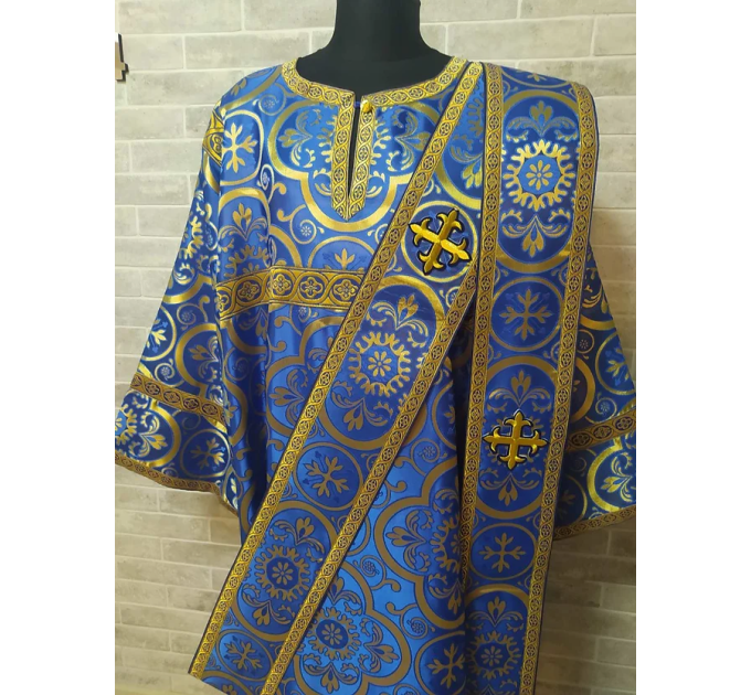 Sticharion for deacon priest green - Deacon's alb - Orthodox Liturgical Vestme