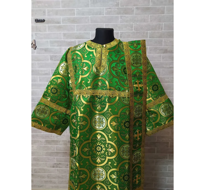 Sticharion for deacon priest green - Deacon's alb - Orthodox Liturgical Vestme