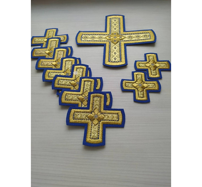 Deacon vestment's crosses appliques set
