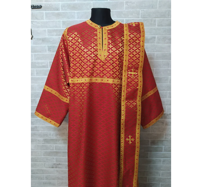 Red Deacon's vestment - Orthodox Vestment - Protodeacon's set of vestments
