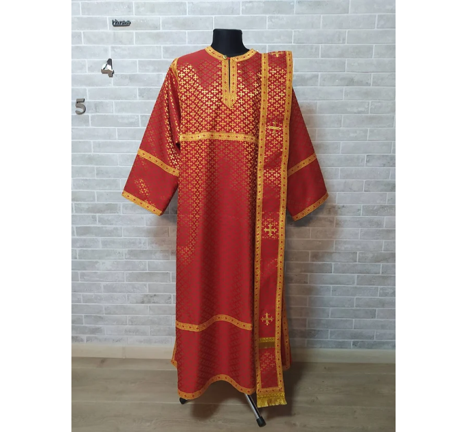 Red Deacon's vestment - Orthodox Vestment - Protodeacon's set of vestments