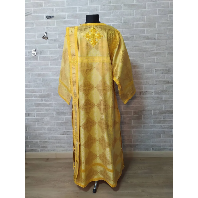 Deacon's yellow sticharion - Orthodox Vestment - Deacon's set garment- Stikhar