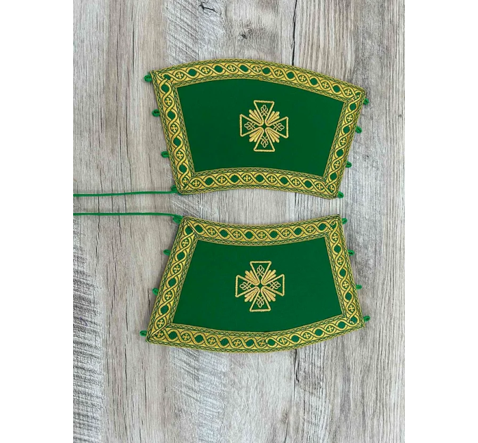 Embroidered protodeacon's sticharion in gabardine - Deacon's alb - Orthodox set