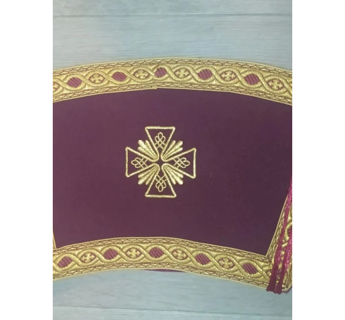 Embroidered protodeacon's sticharion in gabardine - Deacon's alb - Orthodox set
