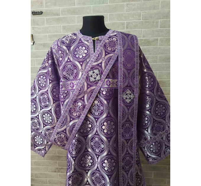 Protodeacon's sticharion - Deacon's alb in red - Orthodox Vestment - Greek style