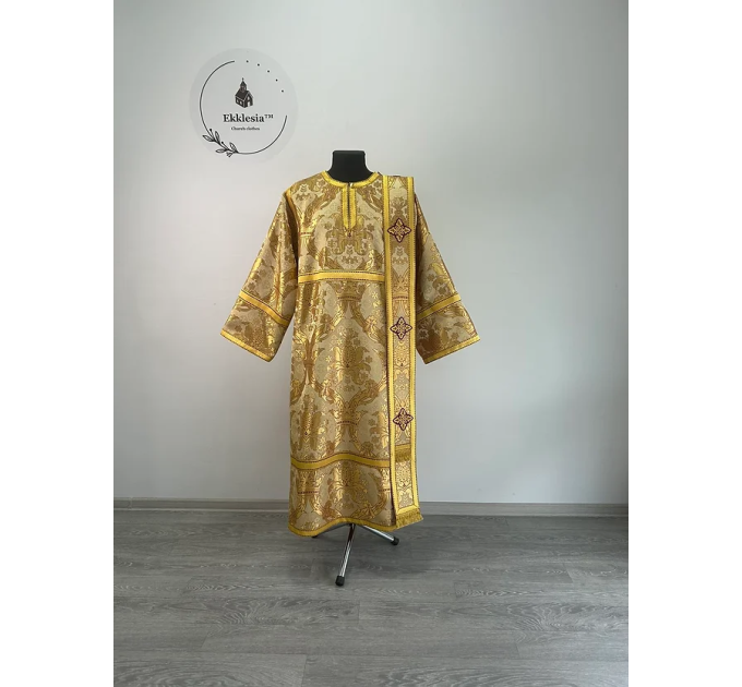 Protodeacon's sticharion - Deacon's alb - Orthodox Vestment - Stichar in gold
