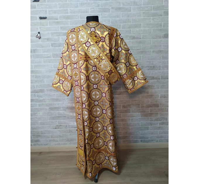 Protodeacon's sticharion - Deacon's alb - Orthodox Vestment - Stichar in gold