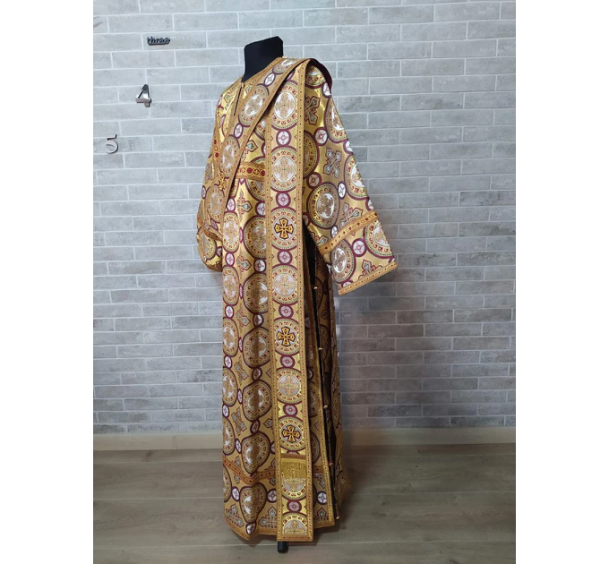 Protodeacon's sticharion - Deacon's alb - Orthodox Vestment - Stichar in gold