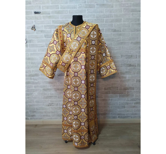 Protodeacon's sticharion - Deacon's alb - Orthodox Vestment - Stichar in gold