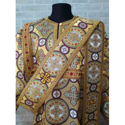 Protodeacon's sticharion - Deacon's alb - Orthodox Vestment - Stichar in gold
