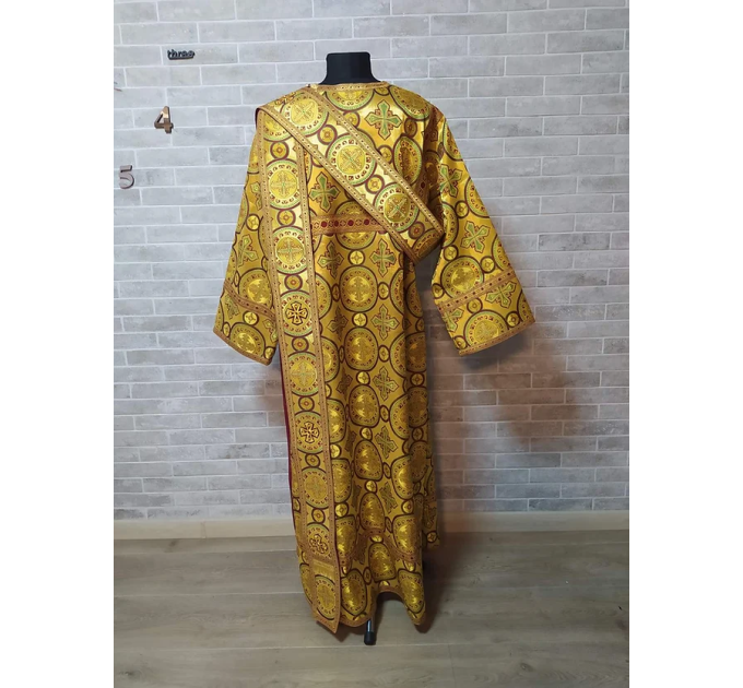 Protodeacon's sticharion - Deacon's alb - Orthodox Vestment - Stichar in gold