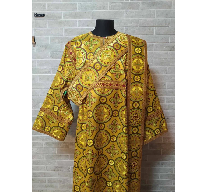 Protodeacon's sticharion - Deacon's alb - Orthodox Vestment - Stichar in gold