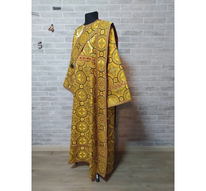 Protodeacon's sticharion - Deacon's alb - Orthodox Vestment - Stichar in gold