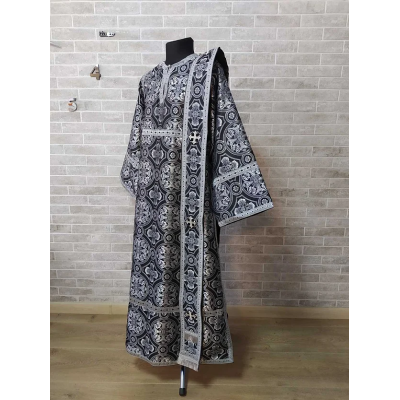 Vestment set for deacon - Stichar, orar, cuffs in brocade - Deacon's set