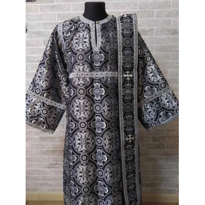 Vestment set for deacon - Stichar, orar, cuffs in brocade - Deacon's set