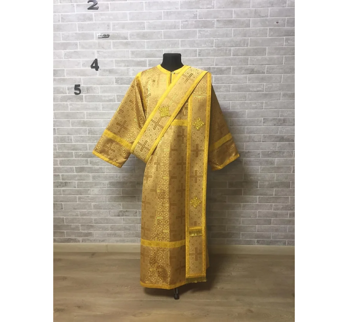 Protodeacon's red alb - Orthodox vestment for deacon set - Stikharion