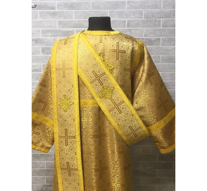 Protodeacon's red alb - Orthodox vestment for deacon set - Stikharion