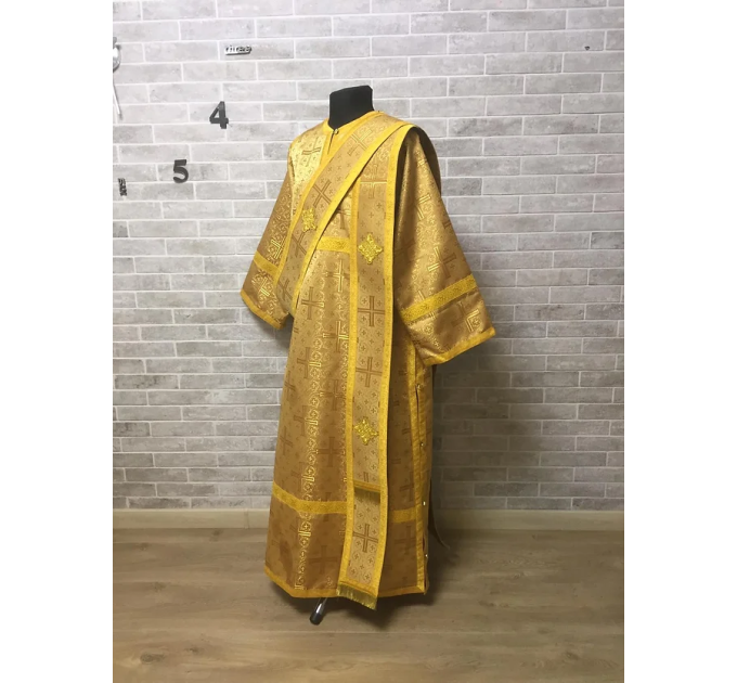 Protodeacon's red alb - Orthodox vestment for deacon set - Stikharion