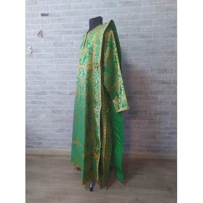 Green deacon's alb - Orthodox vestment for deacon - Deacon's set - Stikharion
